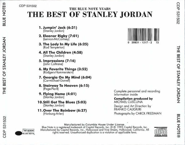 Stanley Jordan : The Best Of Stanley Jordan (CD, Comp, Club)
