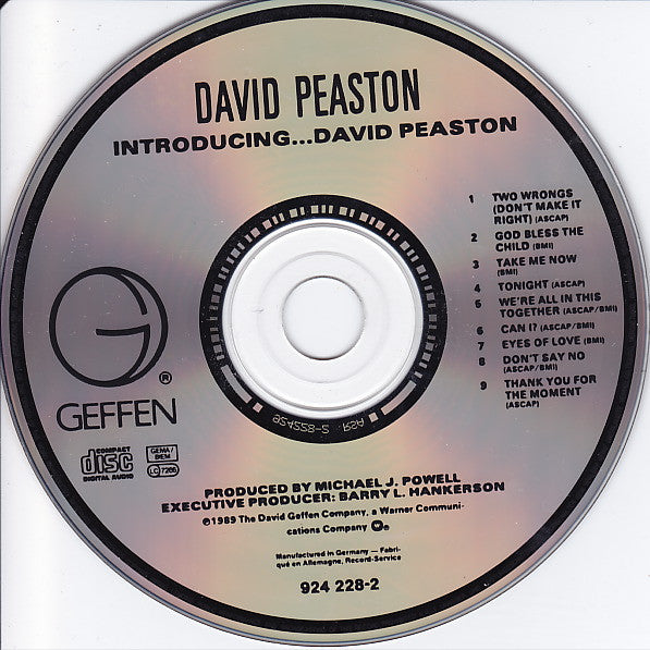 David Peaston : Introducing... (CD, Album)