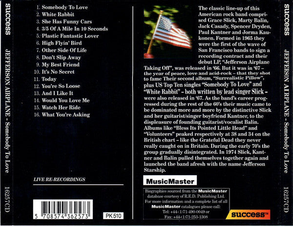 Jefferson Airplane : Somebody To Love - And Other Great Hits (CD, Comp)