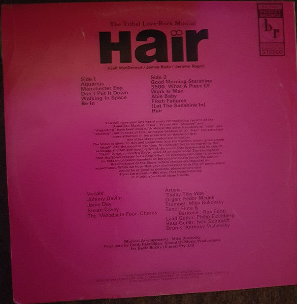 Galt MacDermot, James Rado, Gerome Ragni :  Hair The American Tribal Love-Rock Musical Volume 2 (LP, Album)