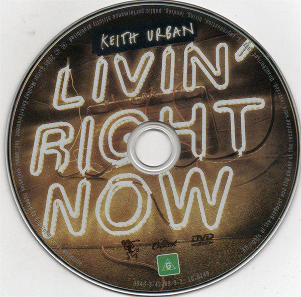 Keith Urban : Livin' Right Now (DVD-V, PAL)