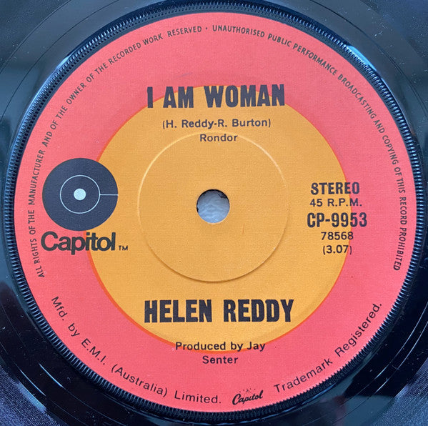 Helen Reddy : I Am Woman (7", Single)