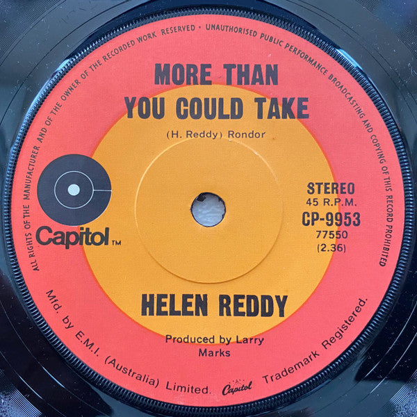 Helen Reddy : I Am Woman (7", Single)