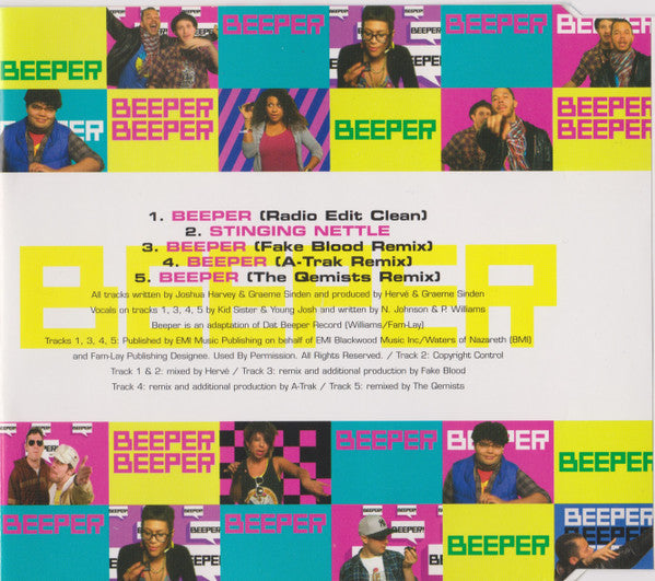 Sinden & Count Of Monte Cristal Featuring Kid Sister : Beeper (CD, Single)
