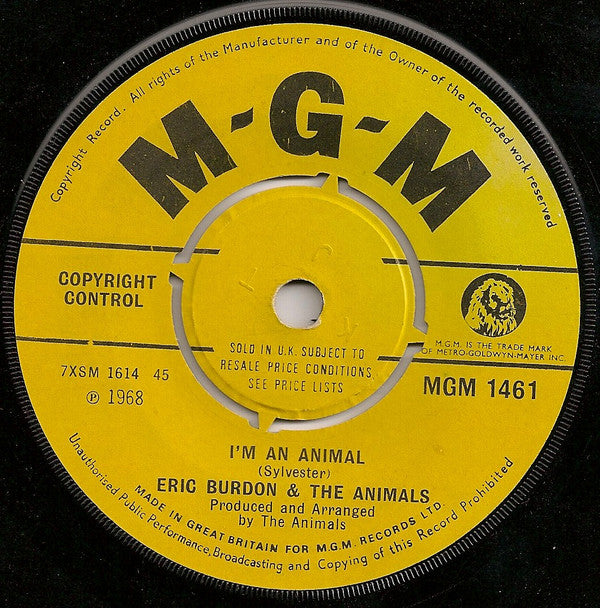 Eric Burdon & The Animals : Ring Of Fire (7", Single)