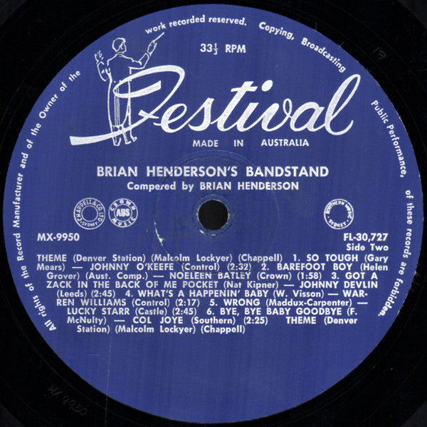 Brian Henderson (8) : Brian Henderson's Bandstand (LP, Comp, Mono)