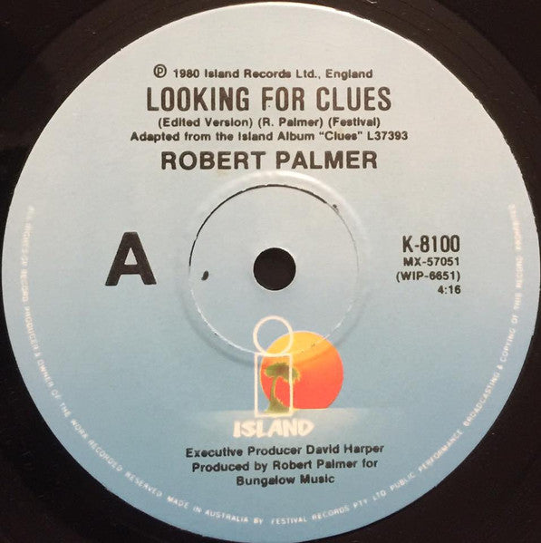 Robert Palmer : Looking For Clues (7", Single)