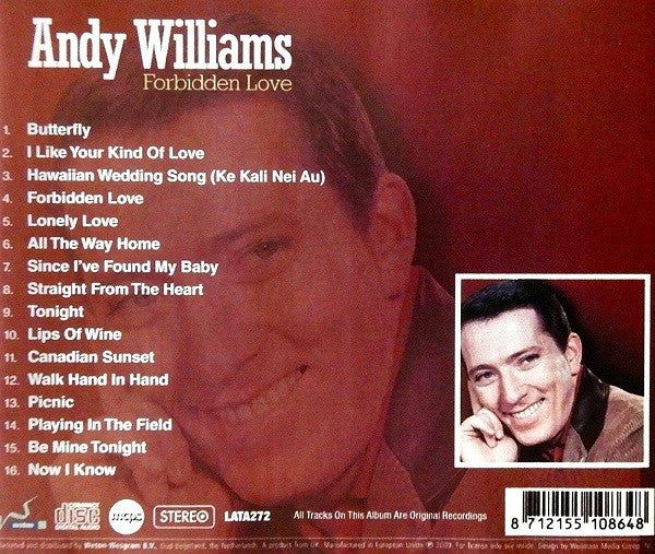 Andy Williams : Forbidden Love (CD, Album, Comp)