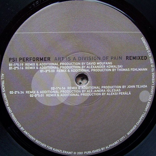 Psi Performer : Art Is A Division Of Pain (Remixed – Part 2) (12")