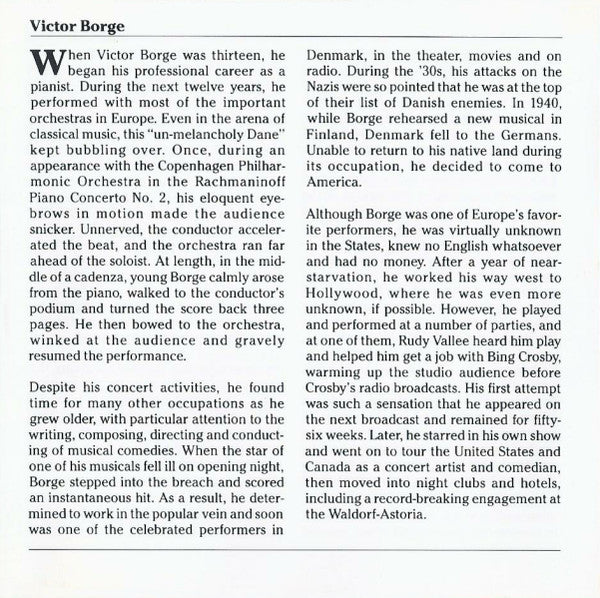 Victor Borge (2) : Live (!) (CD, Album, Mono)
