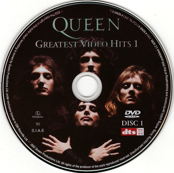 Queen : Greatest Video Hits 1 (DVD-V, Comp, Multichannel, PAL, 5.1 + DVD-V, Comp,)