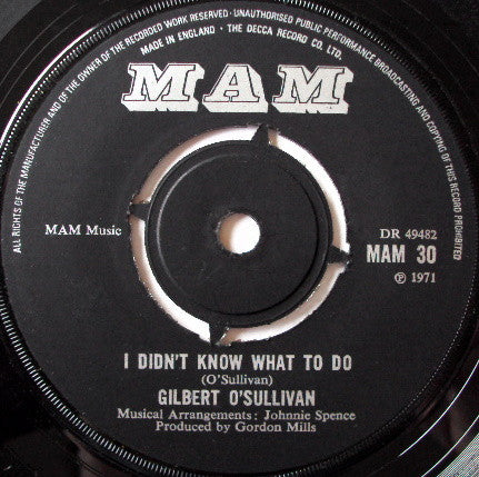 Gilbert O'Sullivan : We Will (7")