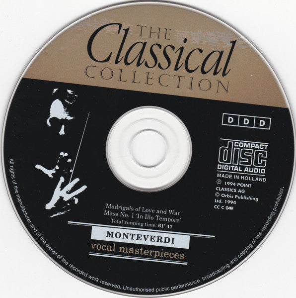 Claudio Monteverdi : Vocal Masterpieces (CD, Comp)