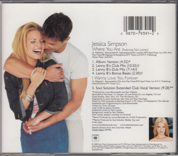 Jessica Simpson Featuring Nick Lachey : Where You Are (CD, Maxi)