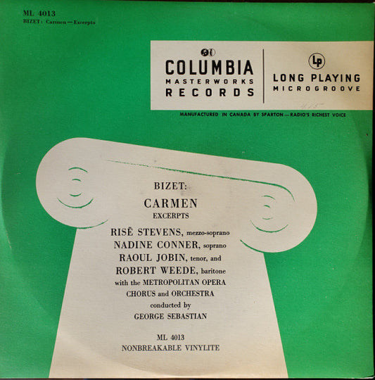 Bizet*, Chorus*  & Orch. Of The Metropolitan Opera Association* : Carmen - Excerpts (LP)