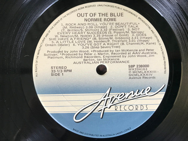 Normie Rowe : Out Of The Blue (LP)