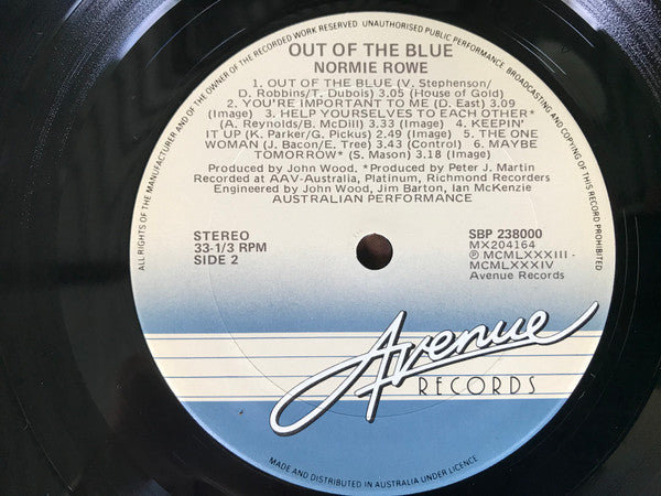 Normie Rowe : Out Of The Blue (LP)