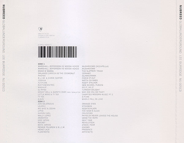 Lee Burridge : Nubreed Global Underground (2xCD, Comp, Mixed)