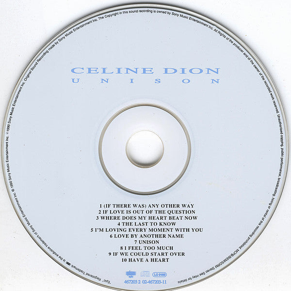 Céline Dion : Unison (CD, Album, RE)