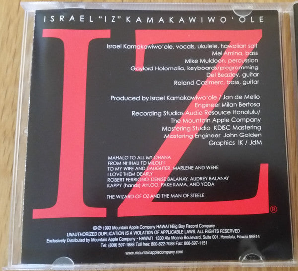 Israel Kamakawiwo'ole : Facing Future (CD, Album, RE)
