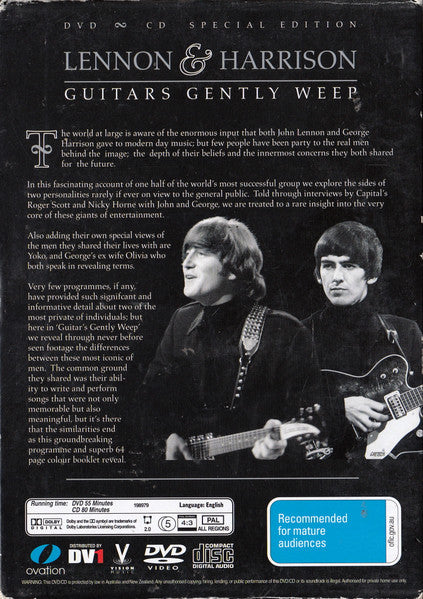John Lennon, George Harrison : Lennon And Harrison Guitars Gently Weep (DVD-V + CD, PAL)