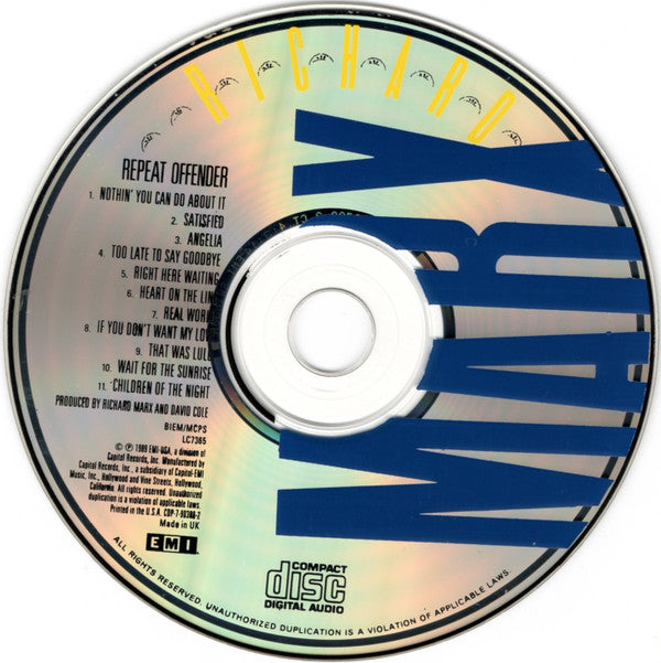 Richard Marx : Repeat Offender (CD, Album)
