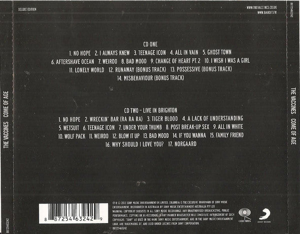 The Vaccines : Come Of Age (2xCD, Album, Del)