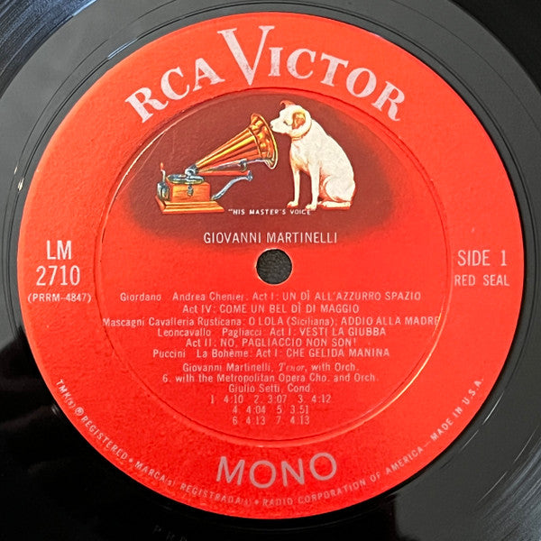 Giovanni Martinelli : Giovanni Martinelli (LP, Album, Mono)