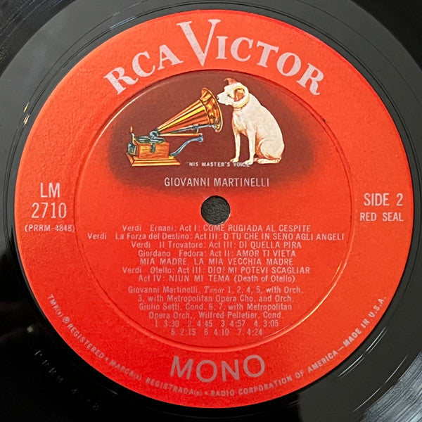 Giovanni Martinelli : Giovanni Martinelli (LP, Album, Mono)