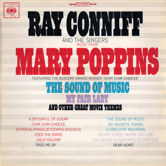 Ray Conniff And The Singers : Music From Mary Poppins, The Sound Of Music, My Fair Lady And Other Great Movie Themes (LP, Album)