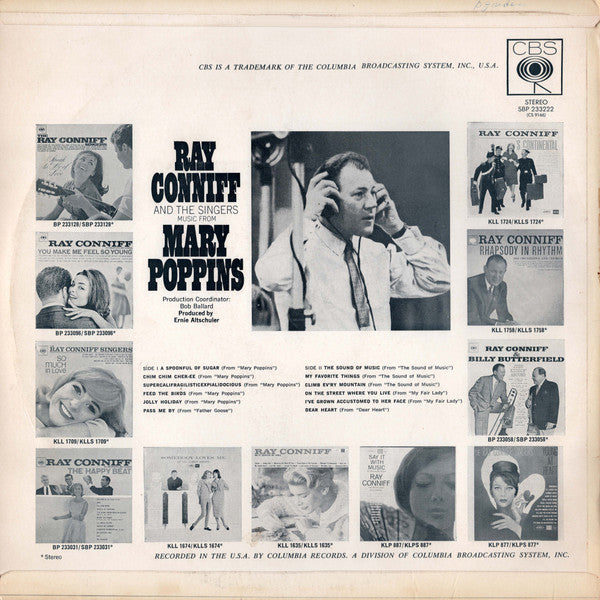 Ray Conniff And The Singers : Music From Mary Poppins, The Sound Of Music, My Fair Lady And Other Great Movie Themes (LP, Album)