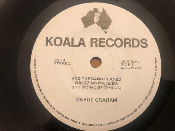 Marge Graham : And The Band Played Waltzing Matilda (7", Single)