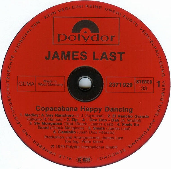 James Last : Copacabana Happy Dancing (LP, Album)