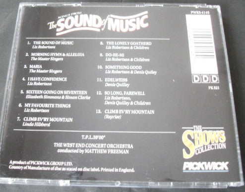 The West End Orchestra Conducted By  Matthew Freeman (3) - Starring: Denis Quilley, Liz Robertson, Linda Hibberd - Also Featuring The Master Singers : The Songs From The Sound Of Music (CD, Album, DIS)