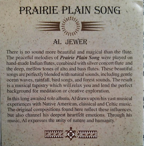 Al Jewer : Prairie Plain Song: A Flute Meditation (CD, Album)