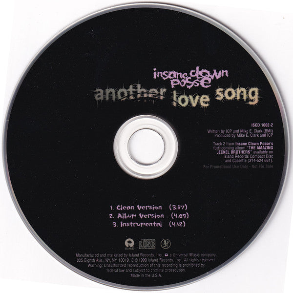 Insane Clown Posse : Another Love Song (CD, Single, Promo)