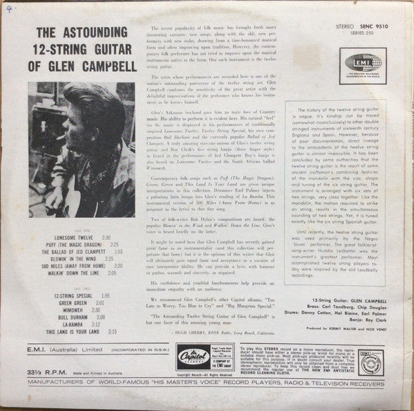 Glen Campbell : The Astounding 12-String Guitar Of Glen Campbell (LP, Album, RE, gre)