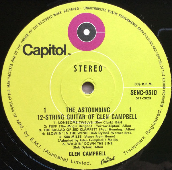 Glen Campbell : The Astounding 12-String Guitar Of Glen Campbell (LP, Album, RE, gre)