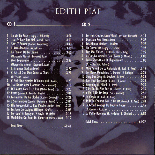 Edith Piaf : Millenium Collection (2xCD, Comp)