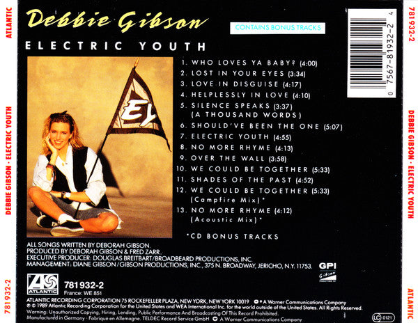 Debbie Gibson : Electric Youth (CD, Album)