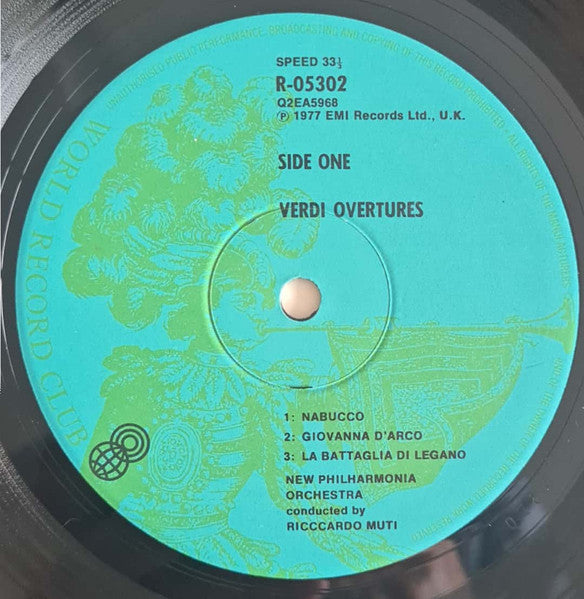 Verdi* • Riccardo Muti Conducts The New Philharmonia Orchestra* : Verdi Overtures (LP, Album, Quad, Club)