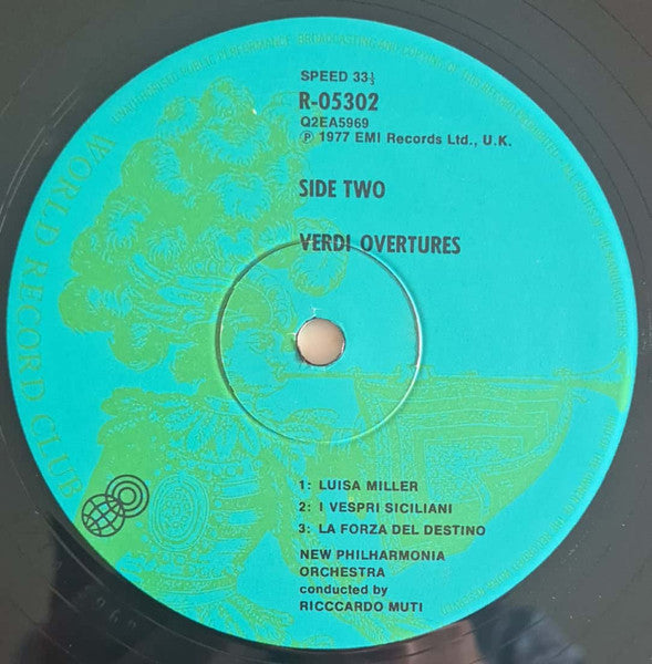 Verdi* • Riccardo Muti Conducts The New Philharmonia Orchestra* : Verdi Overtures (LP, Album, Quad, Club)