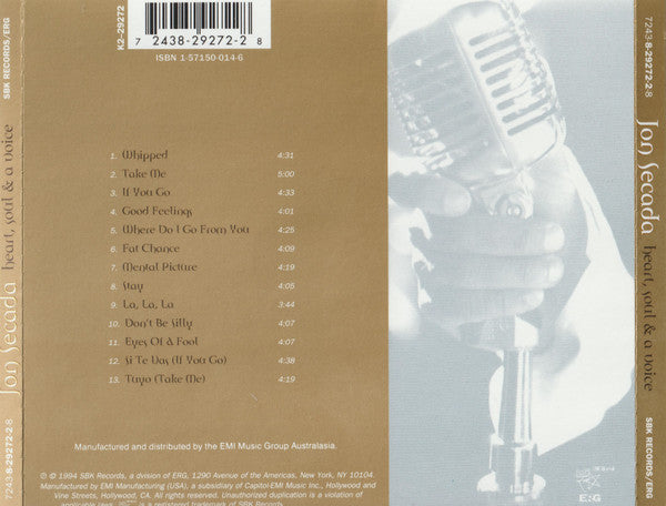Jon Secada : Heart, Soul & A Voice (CD, Album)