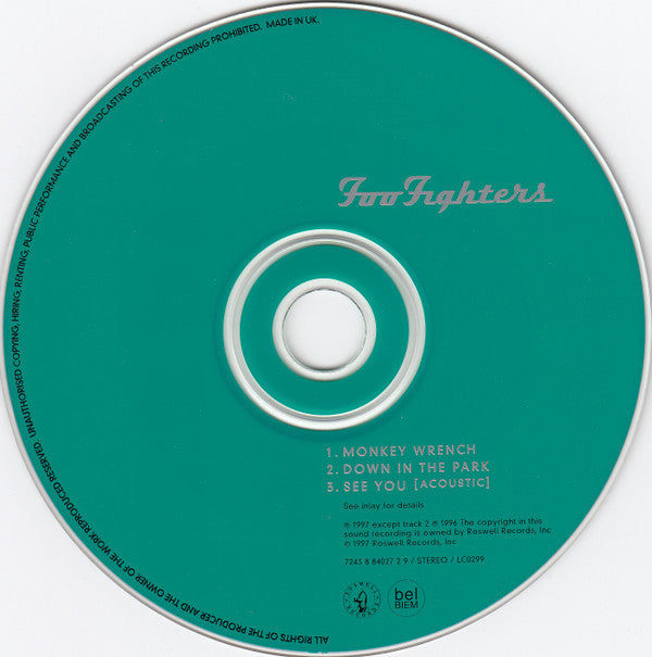 Foo Fighters : Monkey Wrench (CD, Single, CD2)