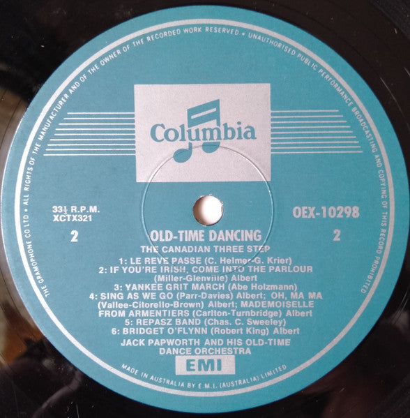 Jack Papworth And His Orchestra : Old Time Dancing (LP, RE)