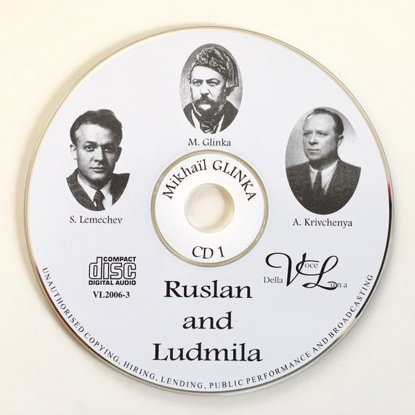 Mikhail Ivanovich Glinka, Chorus Of The Bolshoi Theatre, Bolshoi Theatre Orchestra, Kiril Kondrashin : Ruslan And Ludmila (3xCD, Album, Mono, RM)