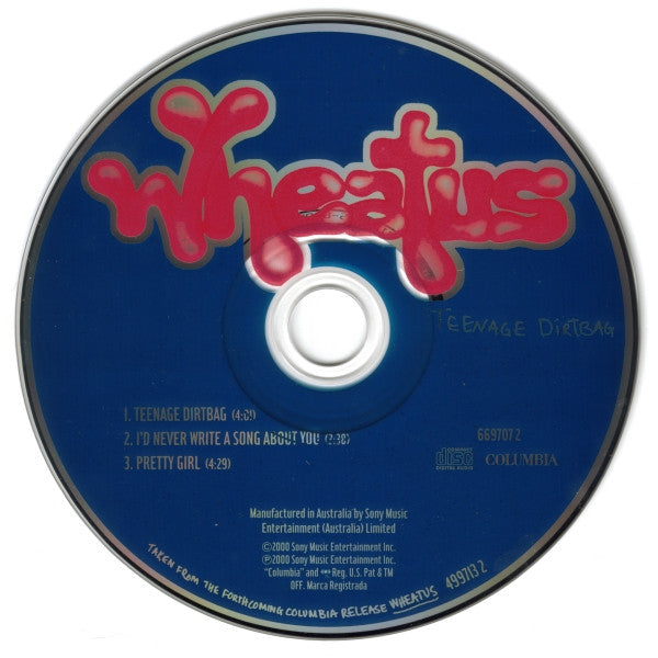 Wheatus : Teenage Dirtbag (CD, Single)