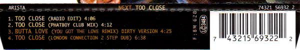 Next (2) : Too Close (CD, Maxi)