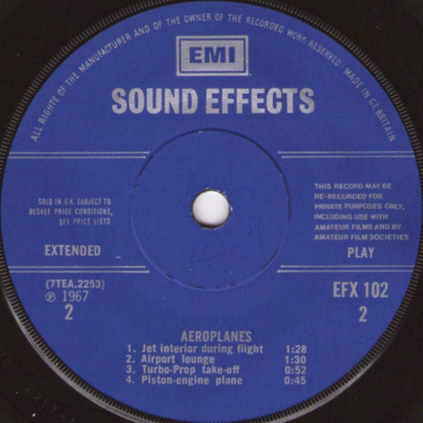No Artist : Sound Effect Record No. 2 : Aeroplanes (7", EP)