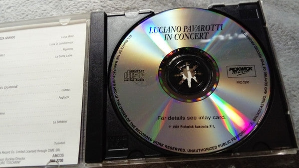 Luciano Pavarotti : In Concert (CD, Album)